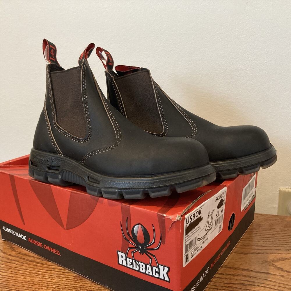 Redback Boots Claret Brown Oil Kip UBOK Bobcat UK 4.5 |Men's US 5.5 |women's 6.5